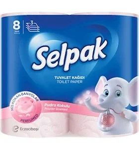 Selpak tualet kağızı 8 rulon pudralı